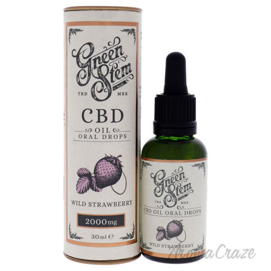 Picture of CBD Oil Oral Drops 2000mg Wild Strawberry by Green Stem for Unisex 1 oz Drops