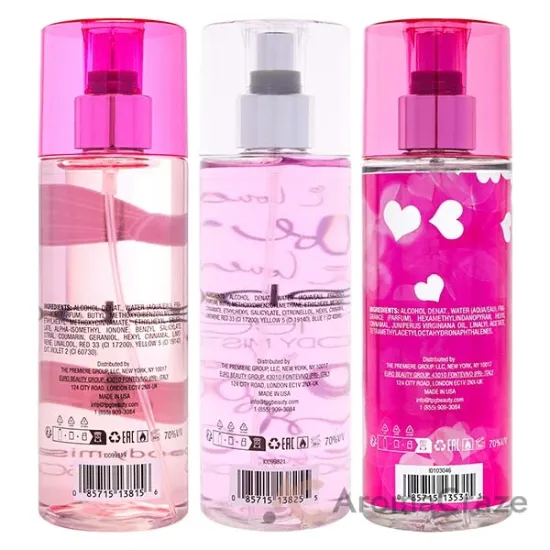 Picture of Bebe Kit by Bebe for Women - 3 Pc Kit 8.4oz Body Mist - Bebe Love, 8.4oz Body Mist - Bebe Silver, 8.4oz Body Mist - Bebe Sheer