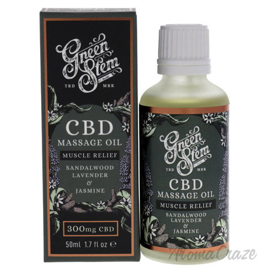 Picture of CBD Massage Oil 300mg Sandalwood Lavander and Jasmine by Green Stem for Unisex 1.7 oz Oil