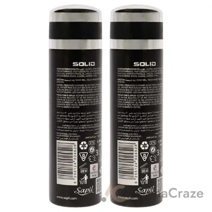 Picture of Solid Black by Sapil for Men - 6.76 oz Deodorant Spray - Pack of 2