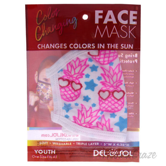 Picture of Color Changing Face Mask Pineapple Youth by DeSol for Unisex 1 Pc Mask