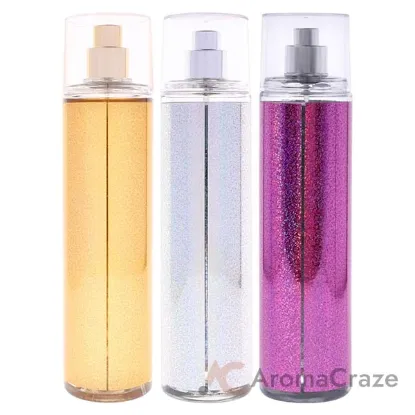 Picture of Paris Hilton Kit by Paris Hilton for Women - 3 Pc Kit 8oz Fragrance Mist - Pink Rush, 8oz Body Mist - Gold Rush, 8oz Fragrance Mist - Platinum Rush