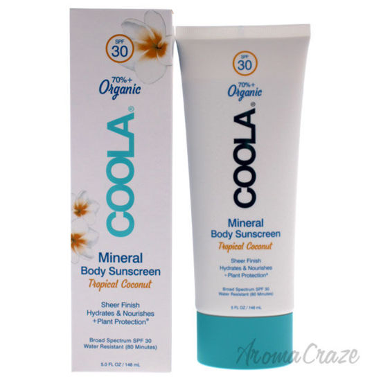 Picture of Mineral Body Organic Sunscreen Lotion SPF 30 Tropical Coconut by Coola for Unisex 5 oz Sunscreen