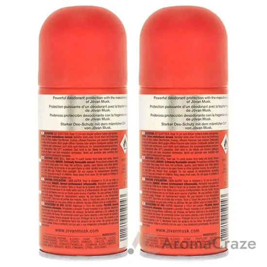Picture of Jovan Musk by Jovan for Men - 5 oz Deodorant Spray - Pack of 2