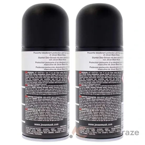 Picture of Jovan Black Musk by Jovan for Men - 5 oz Deodorant Spray - Pack of 2