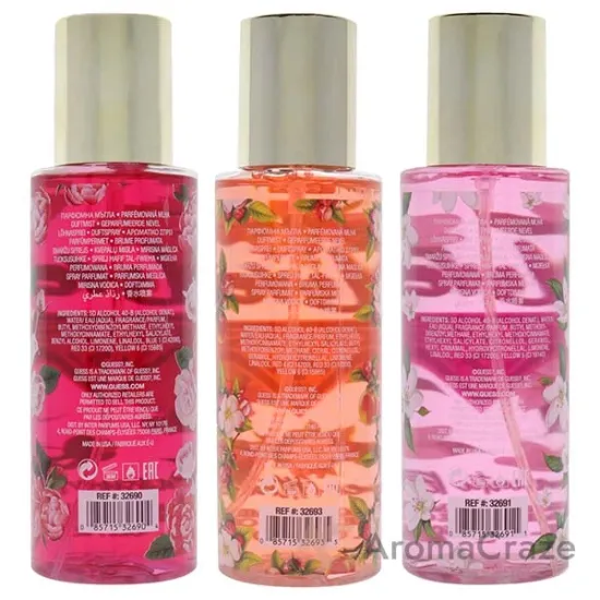 Picture of Guess Love Kit by Guess for Women - 3 Pc Kit 8.4oz Fragrance Mist - Passion Kiss, 8.4oz Fragrance Mist - Romantic Blush, 8.4oz Fragrance Mist - Sheer Attraction
