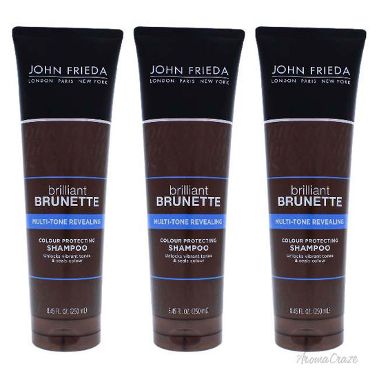 Picture of Brilliant Brunette Moisturizing Shampoo by John Frieda for Unisex 8.45 oz Shampoo Pack of 3