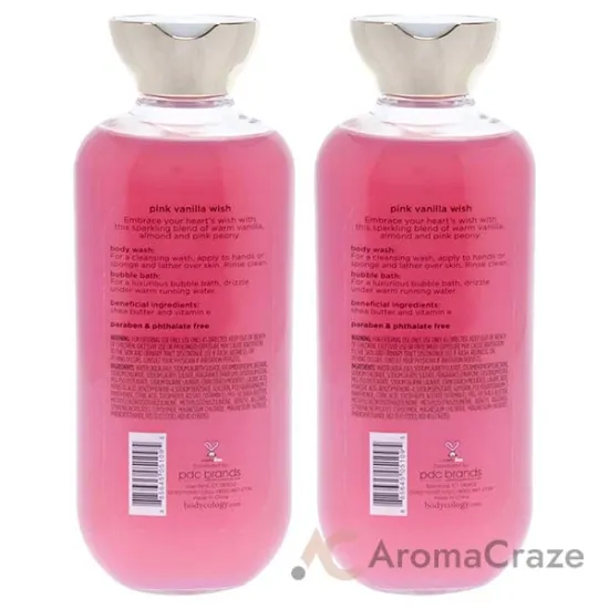 Picture of 2 in 1 Body Wash and Bubble Bath - Pink Vanilla Wish by Bodycology for Women - 16 oz Body Wash - Pack of 2
