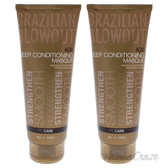 Picture of Acai Deep Conditioning Masque by Brazilian Blowout for Unisex 8 oz Masque Pack of 2