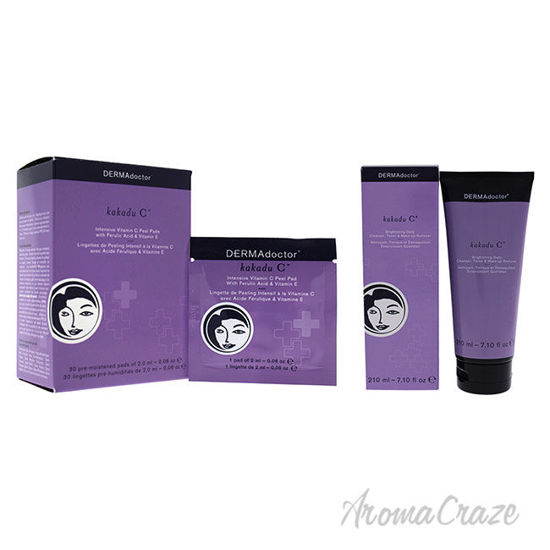 Picture of Kakadu C Brightening Daily and Intensive Vitamin C Peel Pads Kit by DERMAdoctor for Women 2 Pc Kit 