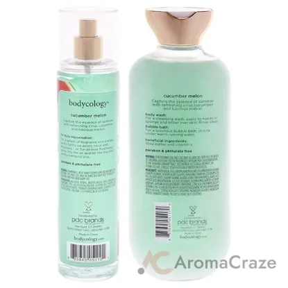 Picture of Bodycology Kit by Bodycology for Women - 2 Pc Kit 8oz Fragrance Mist - Cucumber Melon, 16oz 2 in 1 Body Wash and Bubble Bath - Cucumber Melon