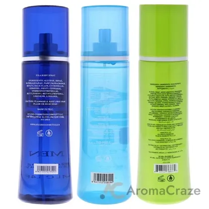 Picture of Fila Body Spray kit by Fila for Men - 3 Pc Kit 8.4oz Fila Fresh Body Spray, 8.4oz Fila Body Spray, 8.4oz Fila Fresh Green Body Spray