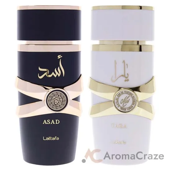 Picture of Lattafa Kit by Lattafa for Unisex - 2 Pc Kit 3.4oz Yara Moi EDP Spray, 3.4oz Asad EDP Spray