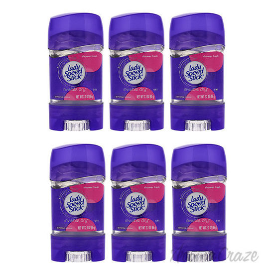 Picture of Lady Speed Stick Gel Deodorant - Shower Fresh by Mennen for Women - 2.3 oz Deodorant Stick - Pack of 6
