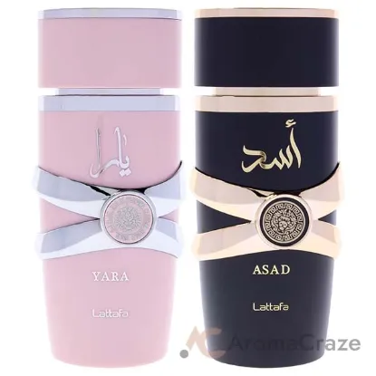 Picture of Lattafa Kit by Lattafa for Unisex - 2 Pc Kit 3.4oz Asad EDP Spray, 3.4oz Yara EDP Spray