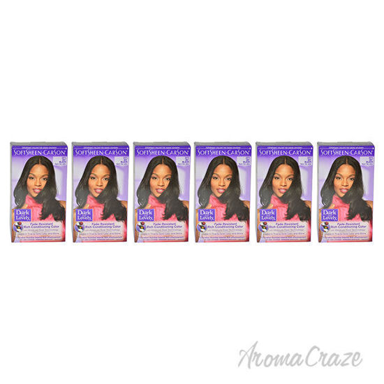 Picture of Fade Resistant Rich Conditioning Color 371 Jet Black by Dark and Lovely for Women 1 Application Hair Color Pack of 6