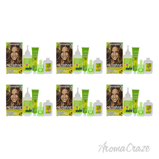 Picture of Nutrisse Nourishing Color Creme - 63 Light Golden Brown by Garnier for Unisex - 1 Application Hair Color - Pack of 6