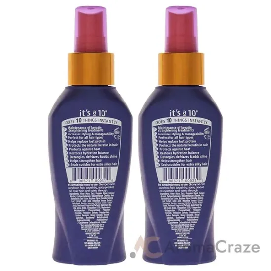 Picture of Miracle Leave In Plus Keratin by Its A 10 for Unisex - 4 oz Hair Spray - Pack of 2