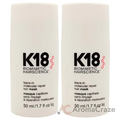 Picture of Leave-In Molecular Repair Hair Mask by K18 Hair for Unisex - 1.7 oz Masque - Pack of 2