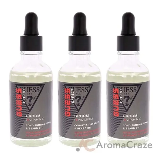 Picture of Guess Effect Boost Conditioning Shave and Beard Oil by Guess for Men - 1.7 oz Oil - Pack of 3