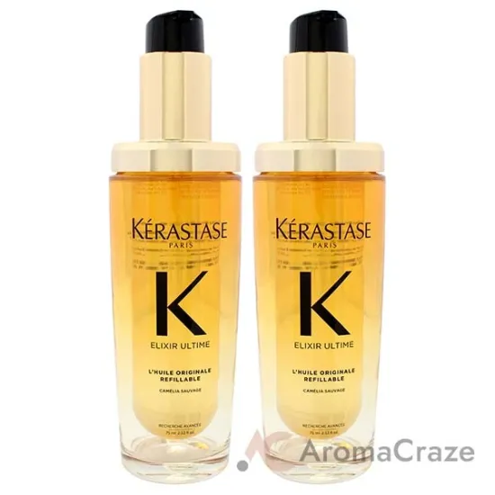 Picture of Elixir K Ultime Versatile Beautifying Oil by Kerastase for Women - 2.53 oz Oil (Refillable) - Pack of 2