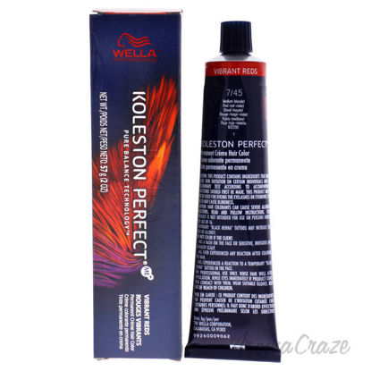 Picture of Koleston Perfect Permanent Creme Haircolor 7 45 Medium Blonde Red Red Violet by Wella for Unisex 2 oz Hair Color