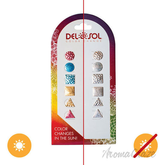 Picture of Color Changing Earrings Geometric by Delsol for Women 6 Pairs Earrings