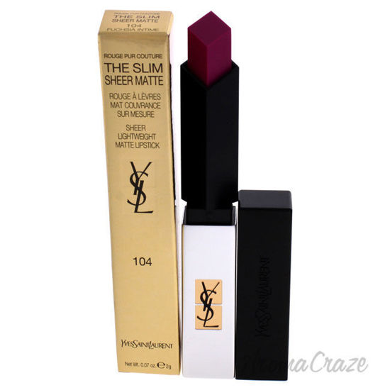 Picture of Rouge Pur Couture The Slim Sheer Matte Lipstick 104 Fuchsia Intime by Yves Saint Laurent for Women 0.07 oz Lipstick