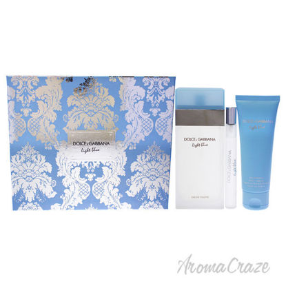 Picture of Light Blue by Dolce and Gabbana for Women - 3 Pc Gift Set 3.3oz EDT Spray, 10ml EDT Spray, 2.5oz Body Cream