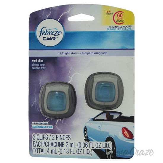 Picture of Febreze Car Vent Clips Air Freshener Midnight Storm by Febreze for Unisex 2 Pc Set Air Freshener