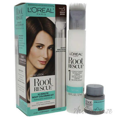 Picture of Root Rescue 10 Minute Root Coloring Kit 5 Medium Brown by LOreal Paris for Unisex 1 Application Root Color
