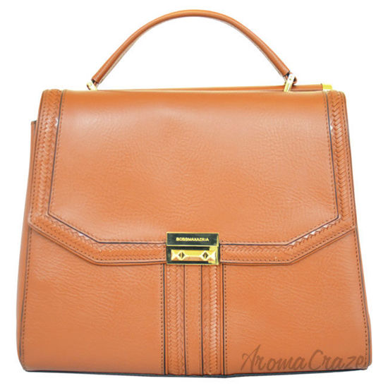 Picture of Allie Whip Stitch Satchel Cognac by BCBGeneration for Women 1 Pc Bag