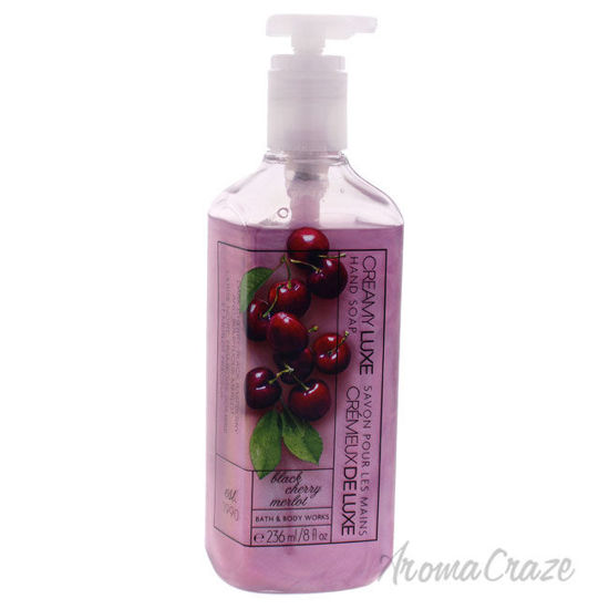 Picture of Black Cherry Merlot Creamy Luxe Hand Soap by Bath and Body Works for Women 8 oz Soap