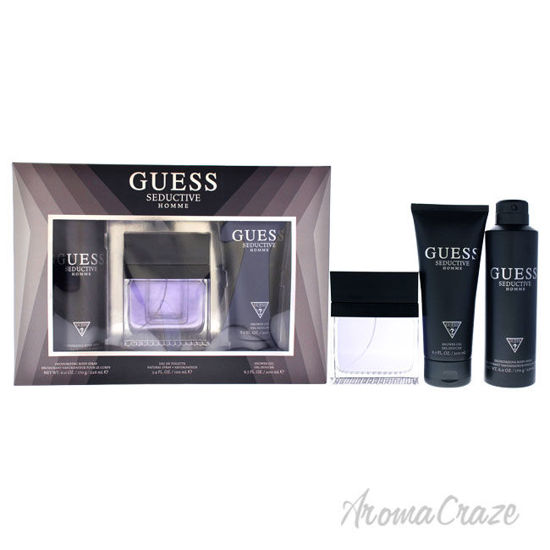 Picture of Seductive by Guess for Men 3 Pc Gift Set 3.4oz EDT Spray, 6oz Body Spray, 6.7oz Shower Gel