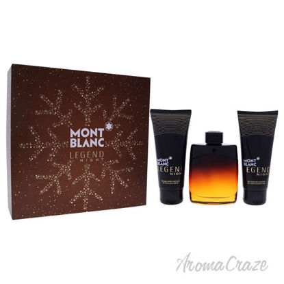 Picture of Legend Night by Mont Blanc for Men 3 Pc Gift Set 3.3oz EDP Spray, 3.3oz After Shave Balm, 3.3oz Shower Gel
