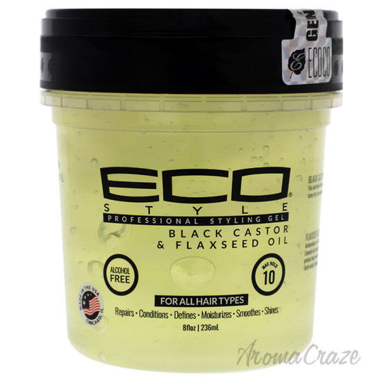 Picture of Eco Shine Gel Black Castor and Flaxseed by Ecoco for Unisex 8 oz Gel