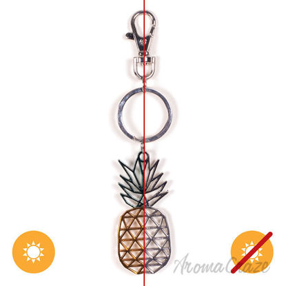 Picture of Color Changing Key Chain Metal Pineapple by DelSol by Unisex 1 Pc Keychain