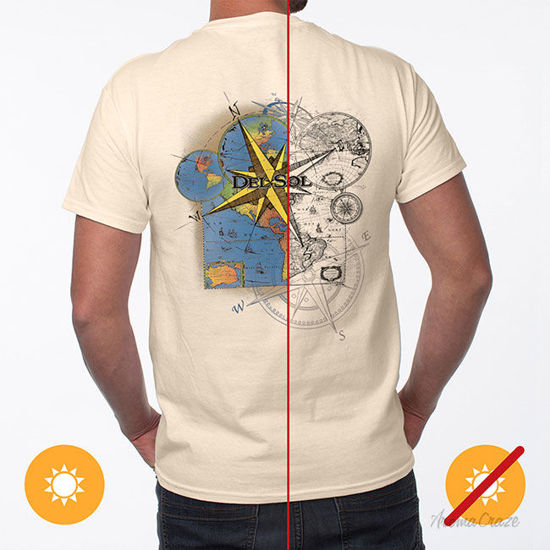 Picture of Men Classic Crew Tee Lost Atlas Beige by DelSol by Men 1 Pc T Shirt (2XL)