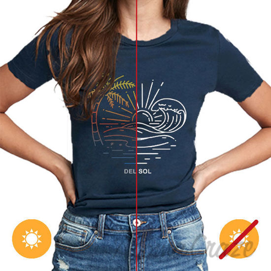 Picture of Men Crew Tee Sunny Beach Indigo by DelSol for Men 1 Pc T Shirt (Small)