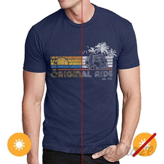 Picture of Men Crew Tee Original Ride Indigo by DelSol for Men 1 Pc T Shirt (XL)