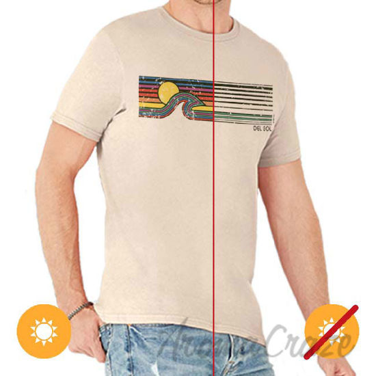 Picture of Men Crew Tee Sunset Wave Beige by DelSol for Men 1 Pc T Shirt (YS)