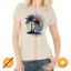 Picture of Women Crew Tee Island Palm Sunset Beige by DelSol for Women 1 Pc T Shirt (2XL)