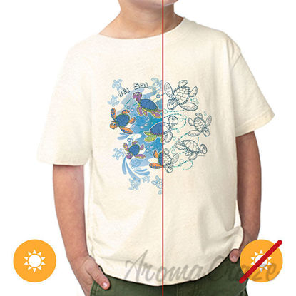 Picture of Kids Crew Tee Turtle Time Ash by DelSol for Kids 1 Pc T Shirt (5T 6T)