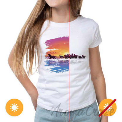 Picture of Girls Crew Tee Wild Horse White by DelSol for Women 1 Pc T Shirt (YXS)