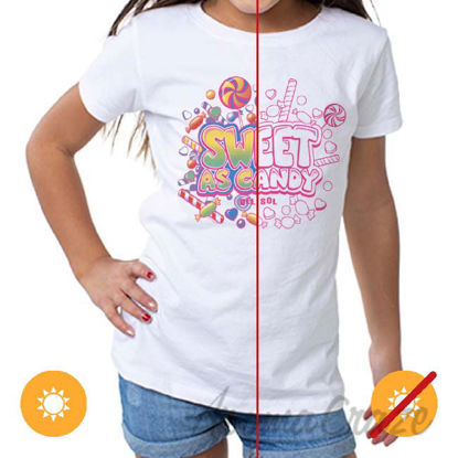 Picture of Girls Crew Tee Sweet As Candy White by DelSol for Women 1 Pc T Shirt (3T)