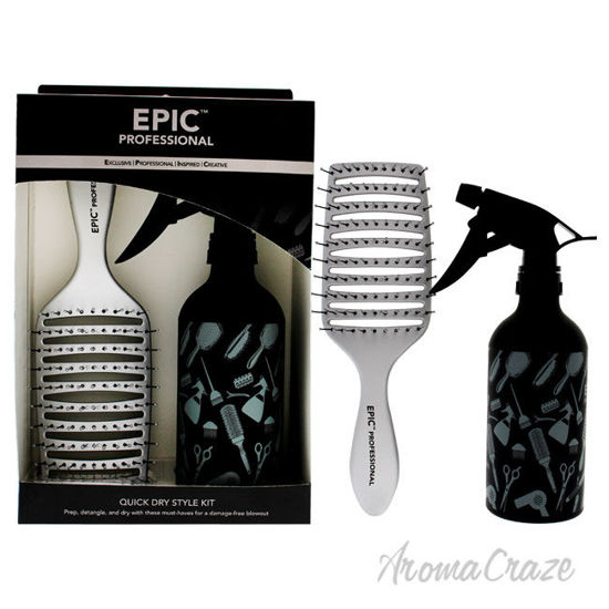 Picture of Epic Quick Dry Style Kit by Wet Brush for Unisex 2 Pc Kit Quick Dry Hair Brush, Aluminum Spray bottle