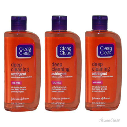 Picture of Deep Cleaning Astringent Oil Free by Clean and Clear for Unisex 8 oz Cleanser Pack of 3