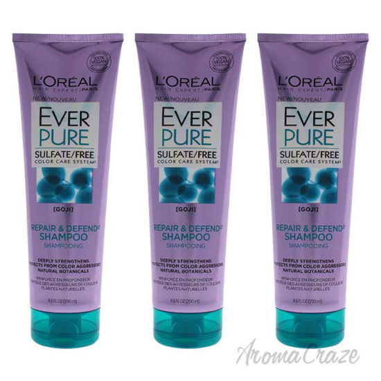Picture of EverPure Goji Repair Defend Shampoo by LOreal Paris for Unisex 8.5 oz Shampoo Pack of 3