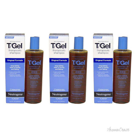 Picture of T Gel Therapeutic Original Formula Shampoo by Neutrogena for Unisex 8.5 oz Shampoo Pack of 3