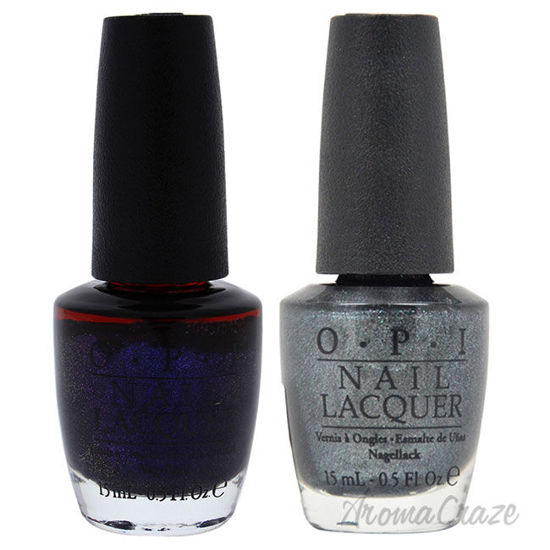 Picture of Nail Lacquer Kit by OPI for Women 2 Pc Kit 0.15 oz Nail Polish NL B61 OPI Ink, 0.5oz NL Z18 Lucerne Tainly Look Marvelous